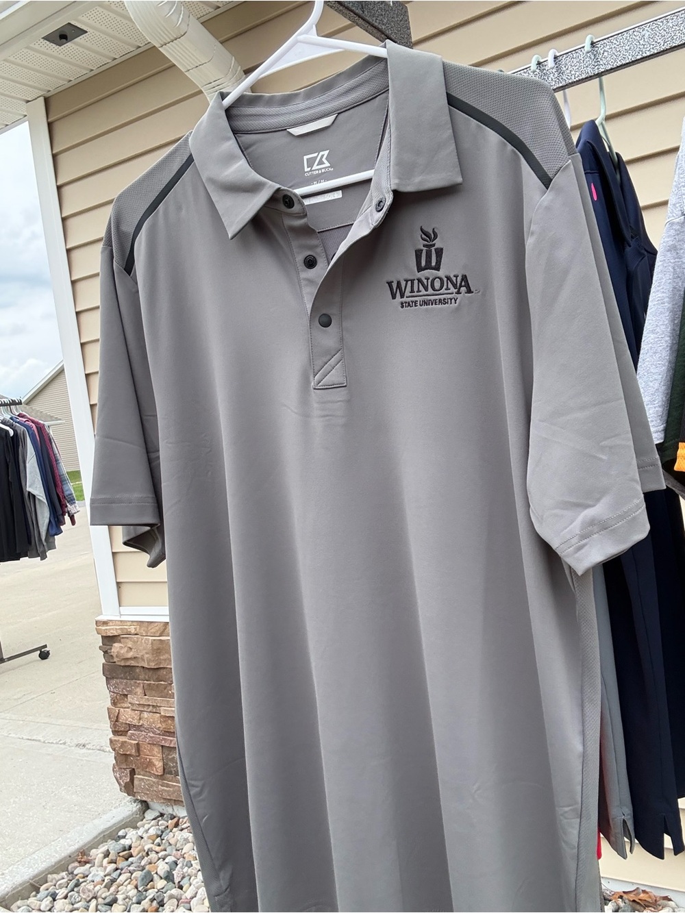 Cutter & Buck Gray Winona State University Performance Polo